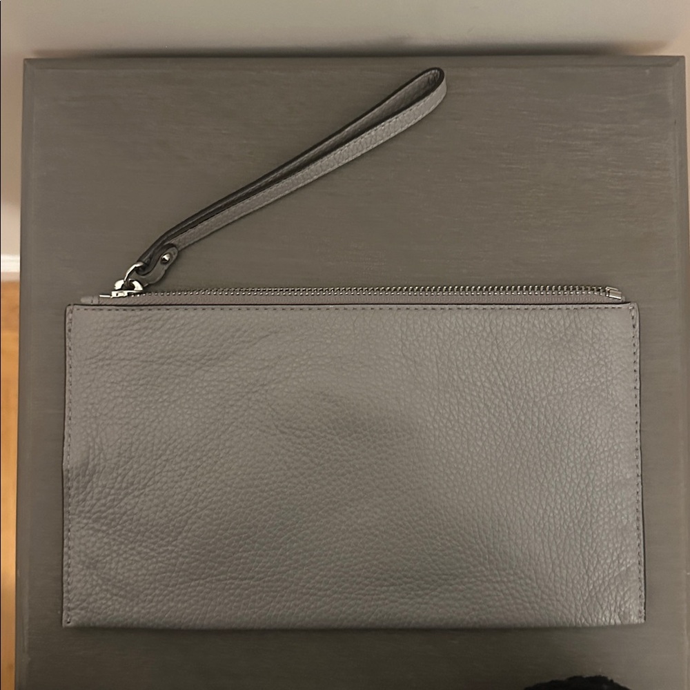 Michael Kors Gray Leather Wristlet - Picture 2 of 4